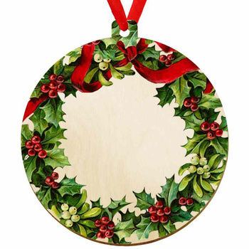 Wooden bauble for the Christmas tree