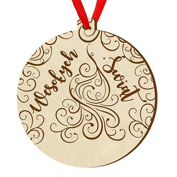 Wooden bauble for the Christmas tree