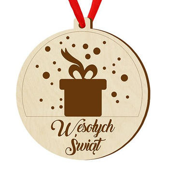 Wooden bauble for the Christmas tree