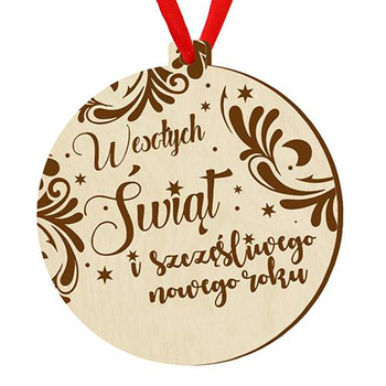 Wooden bauble for the Christmas tree