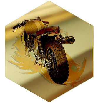  MIRROR DECORATIVE PANEL FOR THE WALL HEXAGON 