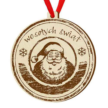 Wooden bauble for the Christmas tree