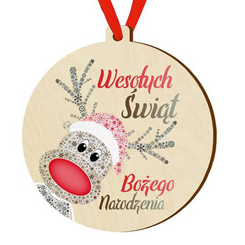 Wooden bauble for the Christmas tree