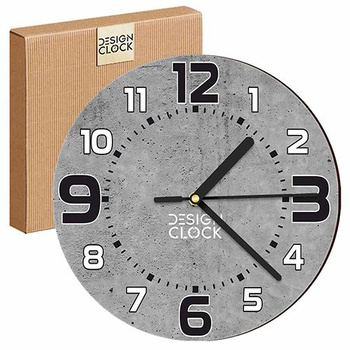  WALL CLOCK, WOODEN, LOFT, CONCRETE