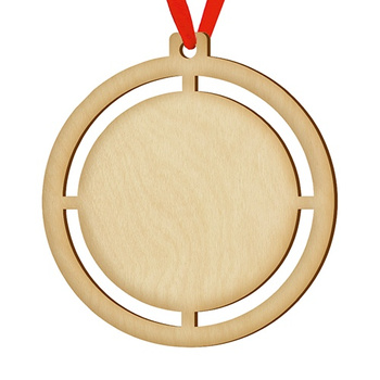 Wooden bauble for the Christmas tree