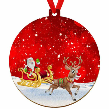 Wooden bauble for the Christmas tree