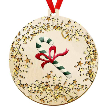 Wooden bauble for the Christmas tree