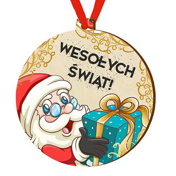 Wooden bauble for the Christmas tree