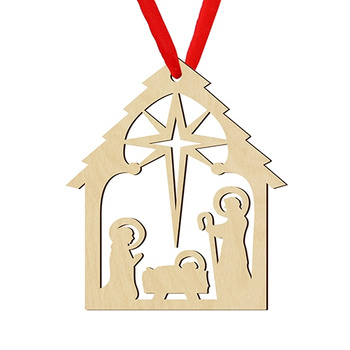 Wooden bauble for the Christmas tree