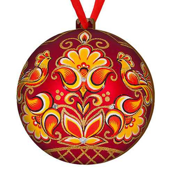 Wooden bauble for the Christmas tree
