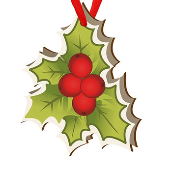 Wooden bauble for the Christmas tree