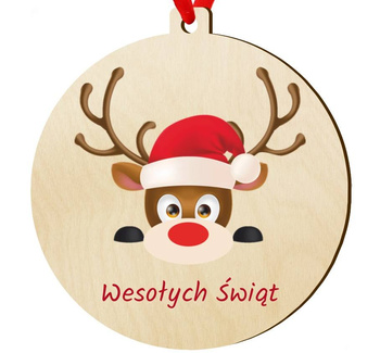 Wooden bauble for the Christmas tree