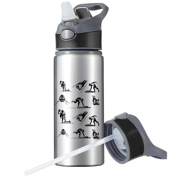 MUG SPORTS BOTTLE WATER BOTTLE WITH STRAW WITH HANDLE SURVIVAL 