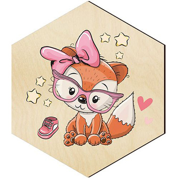  WOODEN DECORATIVE PANEL FOR A WALL HEXAGON