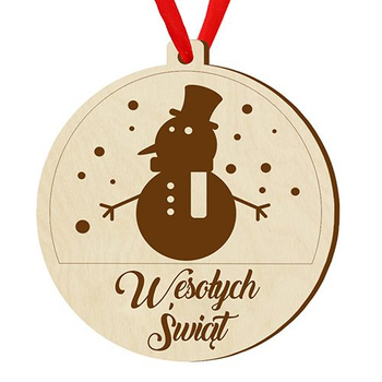 Wooden bauble for the Christmas tree