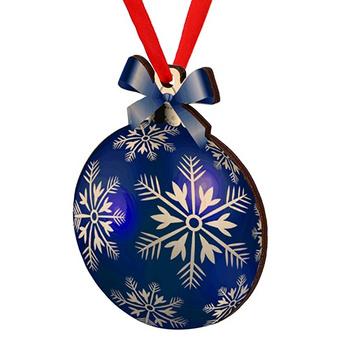 Wooden bauble for the Christmas tree