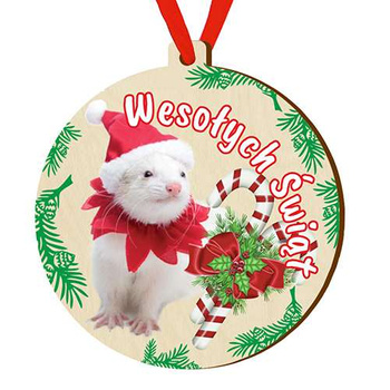 Wooden bauble for the Christmas tree