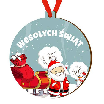 Wooden bauble for the Christmas tree