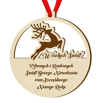 Wooden bauble for the Christmas tree