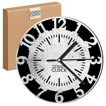  WALL CLOCK, WOODEN, LOFT, CONCRETE