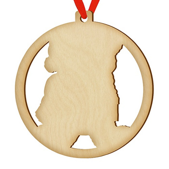 Wooden bauble for the Christmas tree