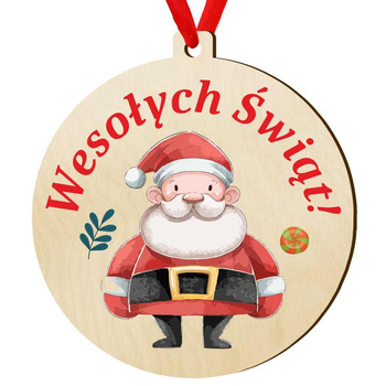 Wooden bauble for the Christmas tree