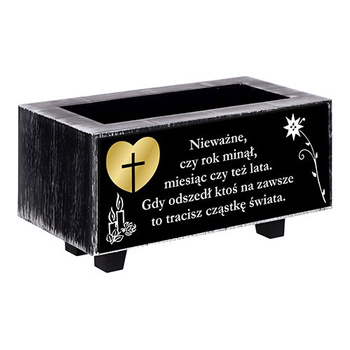 FLOWER POT FOR GRAVE ALL SAINTS CEMETERY HEART CROSS CANDLE