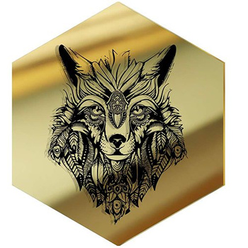  MIRROR DECORATIVE PANEL FOR THE WALL HEXAGON 