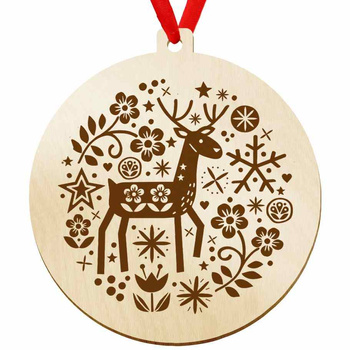 Wooden bauble for the Christmas tree