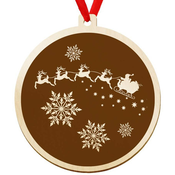 Wooden bauble for the Christmas tree