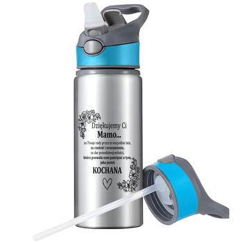 MUG SPORTS BOTTLE WATER BOTTLE WITH STRAW WITH HANDLE SURVIVAL 