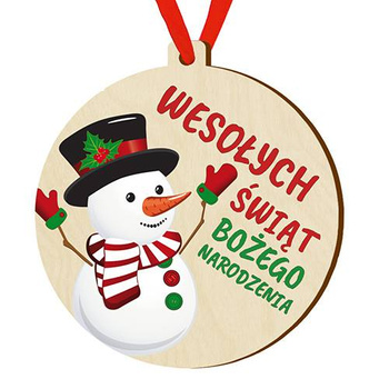 Wooden bauble for the Christmas tree