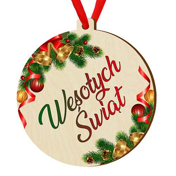 Wooden bauble for the Christmas tree