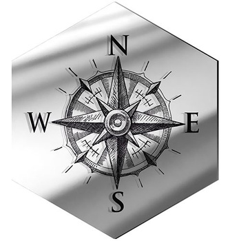  MIRROR DECORATIVE PANEL FOR THE WALL HEXAGON 