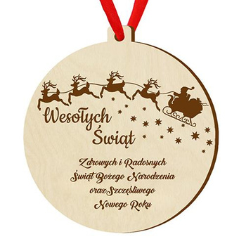 Wooden bauble for the Christmas tree