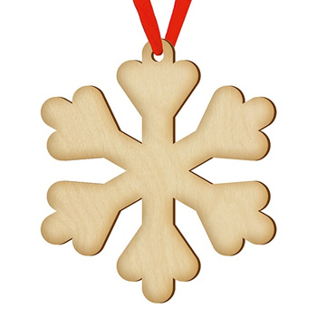Wooden bauble for the Christmas tree
