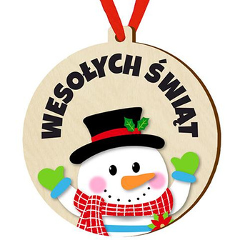 Wooden bauble for the Christmas tree