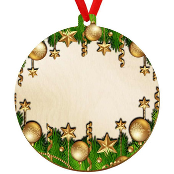Wooden bauble for the Christmas tree