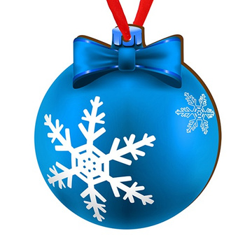 Wooden bauble for the Christmas tree