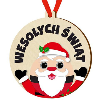 Wooden bauble for the Christmas tree