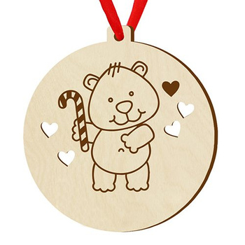 Wooden bauble for the Christmas tree