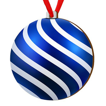 Wooden bauble for the Christmas tree