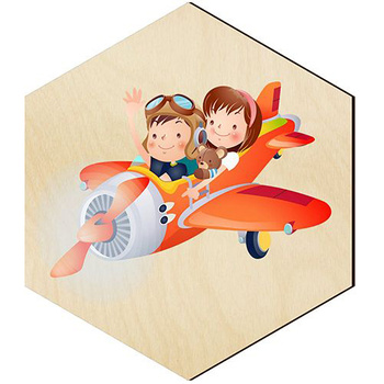  WOODEN DECORATIVE PANEL FOR A WALL HEXAGON