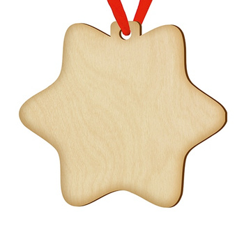 Wooden bauble for the Christmas tree