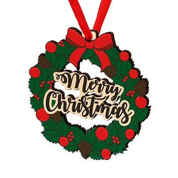 Wooden bauble for the Christmas tree