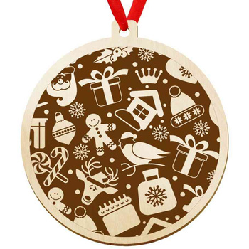 Wooden bauble for the Christmas tree