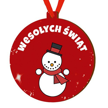 Wooden bauble for the Christmas tree