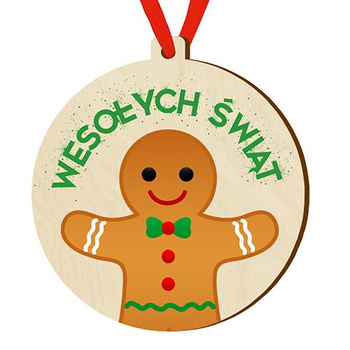 Wooden bauble for the Christmas tree