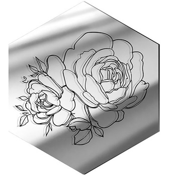  MIRROR DECORATIVE PANEL FOR THE WALL HEXAGON 
