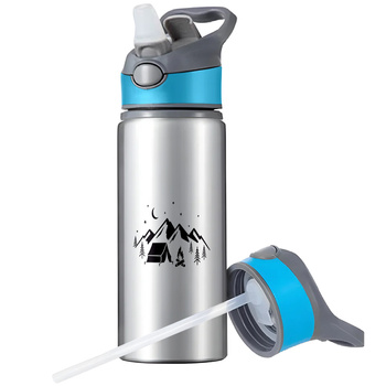 MUG SPORTS BOTTLE WATER BOTTLE WITH STRAW WITH HANDLE SURVIVAL 
